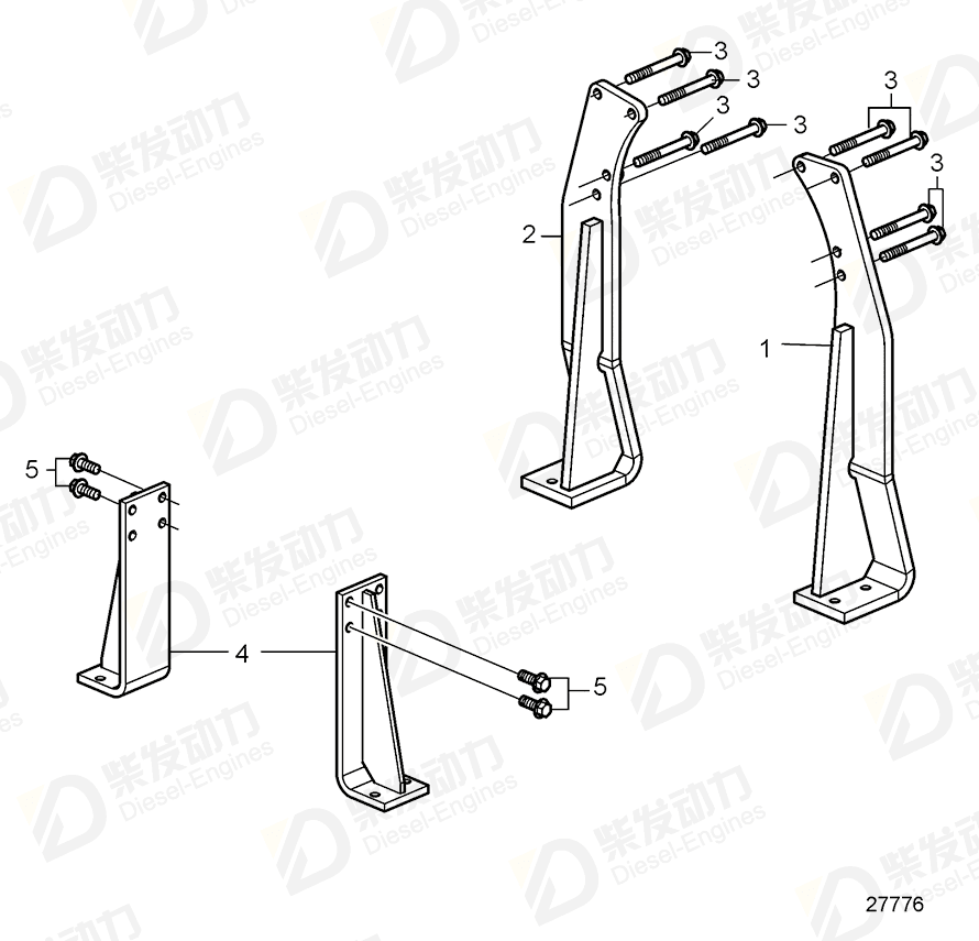 volvo penta Bracket 3848115 Drawing volvo penta Bracket 3848115 Drawing
